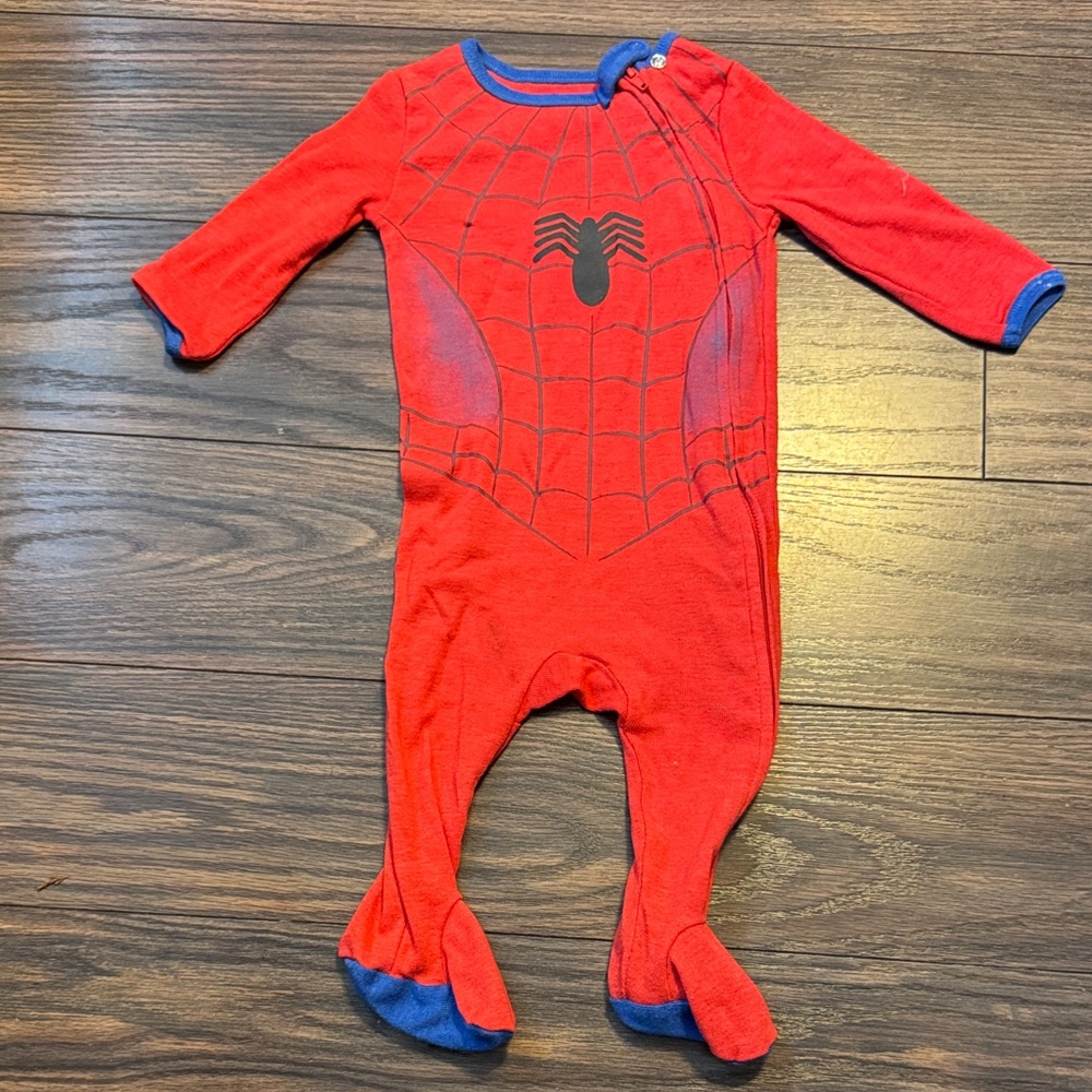 Marvel Red and Blue Spider-Man Kids One Pieces Footies - Picture 2 of 3